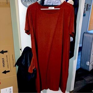 Zenana T shirt dress size 3x Brown